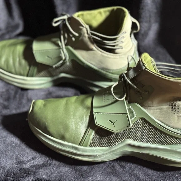 FENTY x Puma by Rihanna Trainer Mid Sneakers — Cypress Green | Size 9 - Picture 3 of 8